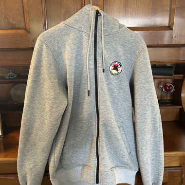 Grey Hooded Sweatshirt with Octopus
