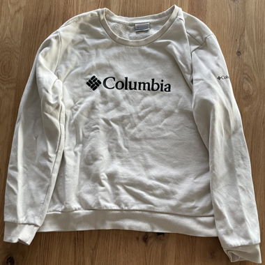 Felpa Columbia beige/bianco