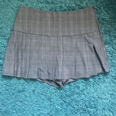 Rock mit Hose in grau - pink/schwarz kariert   