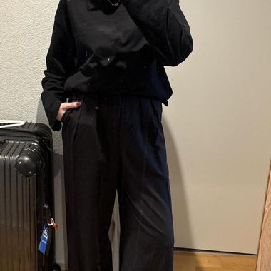 Stoffhose Schwarz 