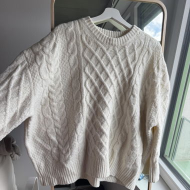 Maglione in maglia rasata intrecciata