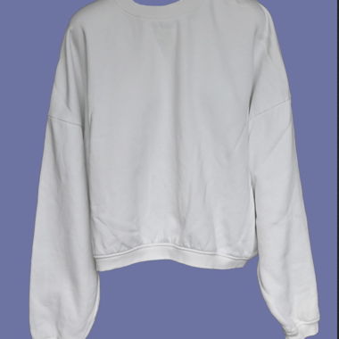 Weisses Sweatshirt Baggy