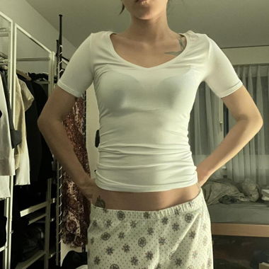 White Intimissimi V-neck T-shirt/Undershirt