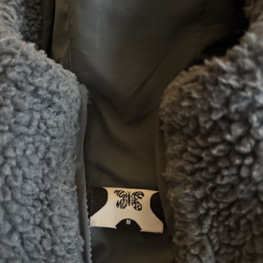 Veste teddy polaire grise Mertra taille M