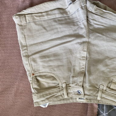 Short en jean beige