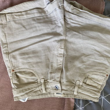 Short en jean beige