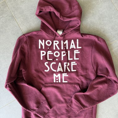 Sweat à capuche bordeaux AHS Normal People Scare Me