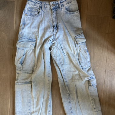 Jeans cargo bleu clair