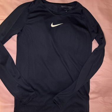 Maglia sportiva a maniche lunghe Nike blu navy