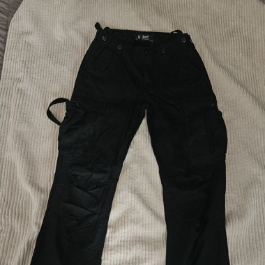 Black Cargo Adjustable Pants