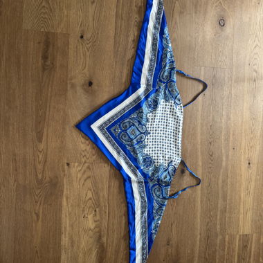 Top sciarpa Paisley blu
