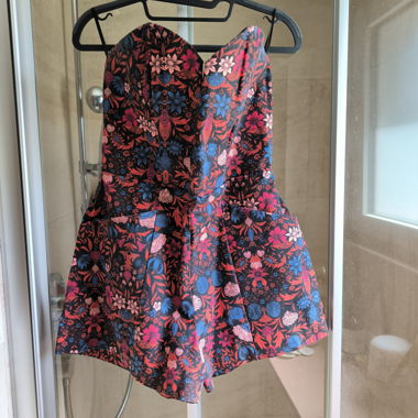 Tutina-bustier floreale