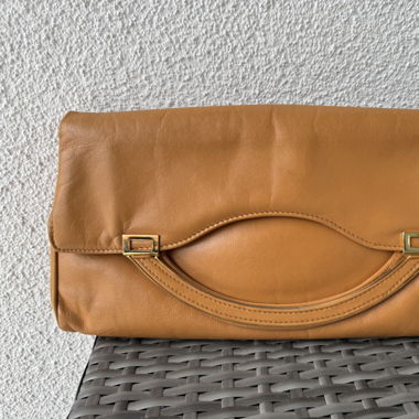 Vintage Clutch/Handtasche aus echtem Leder