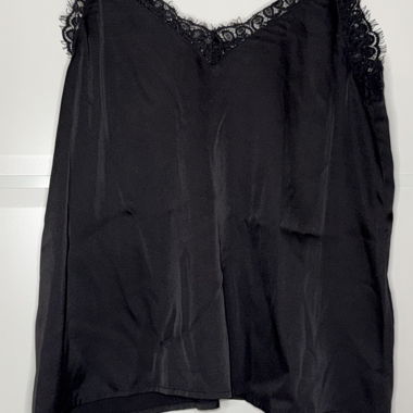 Black lace trim camisole top