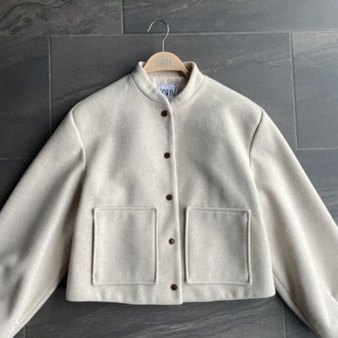 Giacca corta beige