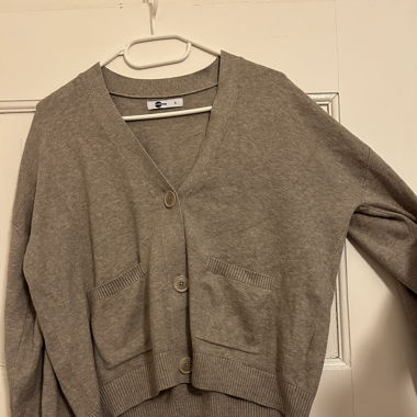 cropped cardigan beige