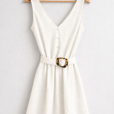 Robe midi blanche MANGO (MNG Basics) – Taille S