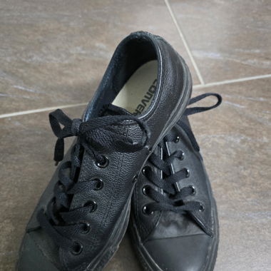Sneakers in pelle nera Converse All Star