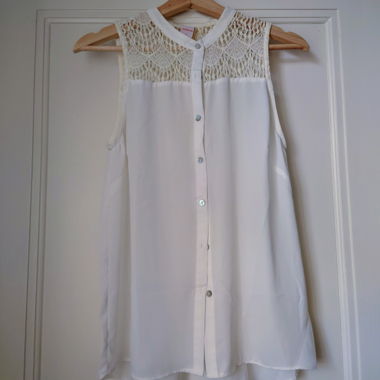 Blouse avec détails dentelle