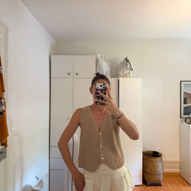 Strickweste beige