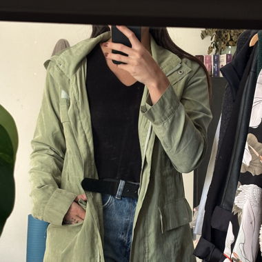 Veste verte feuille S / M