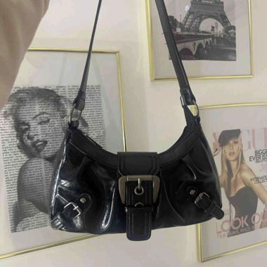 Sac à bandoulière vintage noir