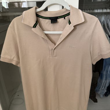 Beige BOSS Polo Shirt