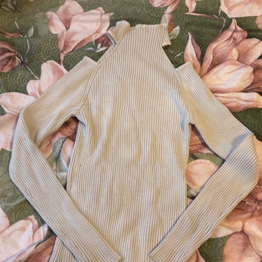 maglia a maniche lunghe bianca