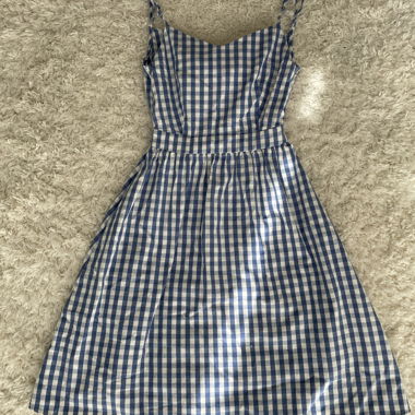 Kariertes Sommerkleid blau-weiss