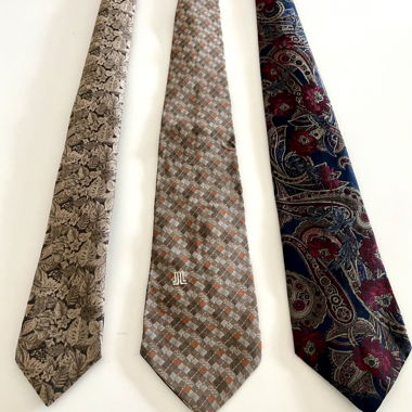 Set da 3 cravatte vintage in condizioni pari al nuovo 