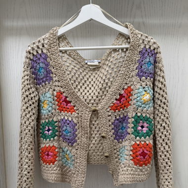 Blumen Jacke gestrickt