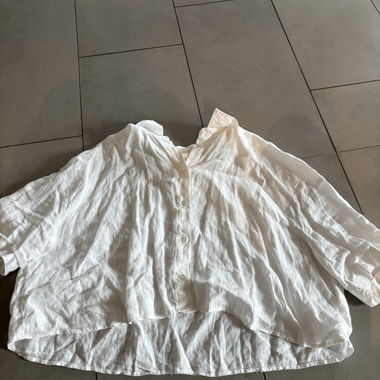 Weisses Oversize-Hemd L