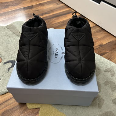 Prada low snow boots in nylon