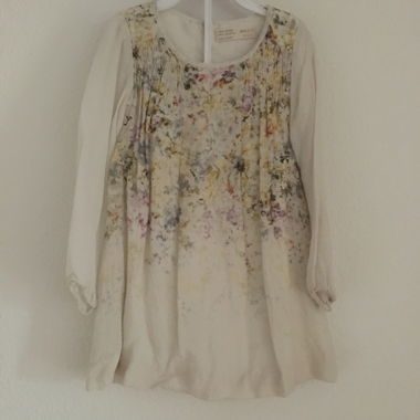 Zara Girls floral long sleeve dress 4/5 yrs