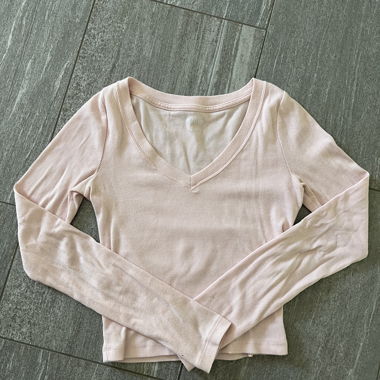 Maglia Hollister a costine rosa S