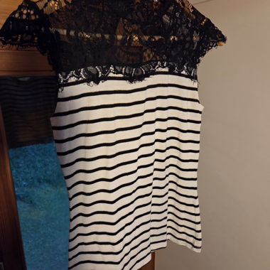 Striped Lace Top