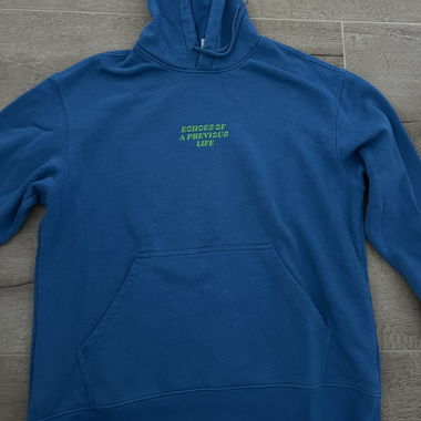 Blue graphic hoodie