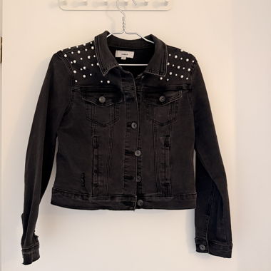 Giacca di jeans nera