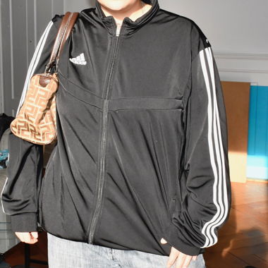 schwarzer adidas Zip-up