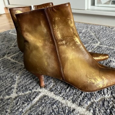Bottines italiennes, t. 37, entièrement en cuir