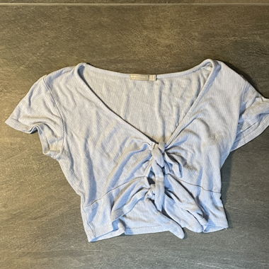 Ribbed Crop Top with Knot Detail