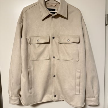 Bershka Herren Overshirt / Jacke in Beige, Grösse M