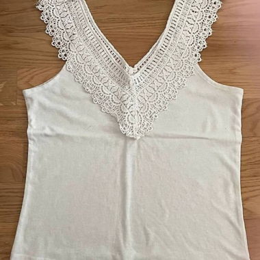 White Lace Tank Top XS