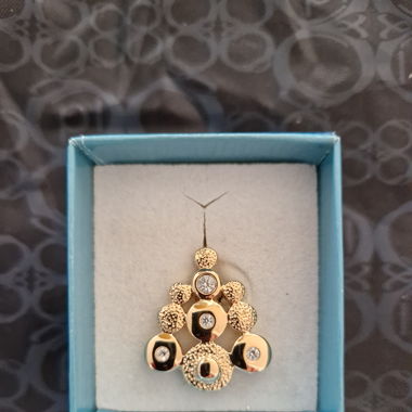 Weihnachtsbaum-Pin von Pierre Lang, vergoldet