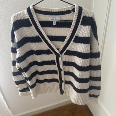 Blue white striped knitted cardigan from &other Stories