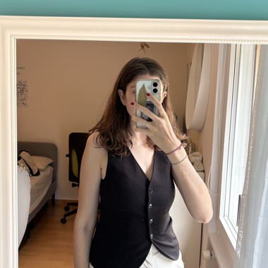 Black Sleeveless Vest Top