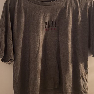 T-shirt Grigia con Stampa