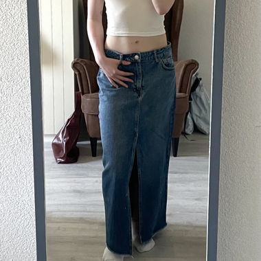 Gonna lunga in jeans scuro