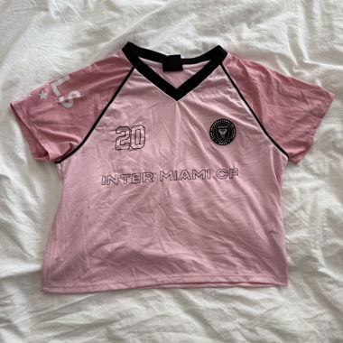 Maglia Inter Miami CF rosa n. 20 cropped