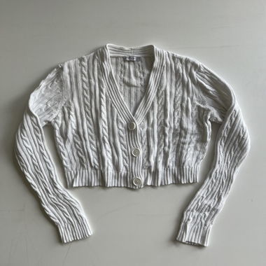 Weisser Cardigan von Stradivarius